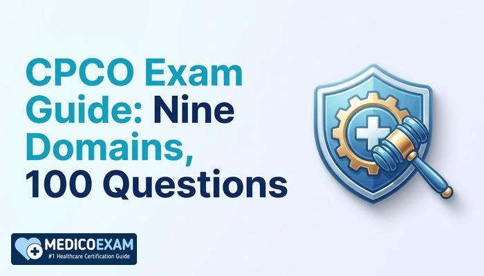 Compliance checklist icon beside the title of the CPCO exam guide
