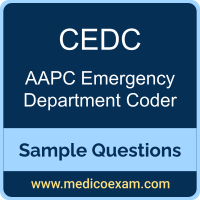 AAPC CEDC sample questions for AAPC Certified Emergency Department Coder (CEDC) preparation