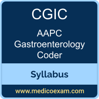 AAPC CGIC syllabus for AAPC Certified Gastroenterology Coder (CGIC) preparation