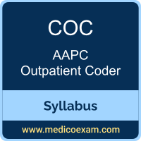 AAPC COC syllabus for AAPC Certified Outpatient Coder (COC) preparation