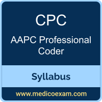 AAPC CPC syllabus for AAPC Certified Professional Coder (CPC) preparation