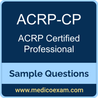 ACRP ACRP-CP sample questions for ACRP Certified Professional (ACRP-CP) preparation