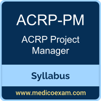 ACRP-PM syllabus for ACRP Project Manager (ACRP-PM) preparation