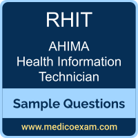 AHIMA RHIT sample questions for AHIMA Registered Health Information Technician (RHIT) preparation