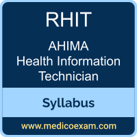 AHIMA RHIT syllabus for AHIMA Registered Health Information Technician (RHIT) preparation