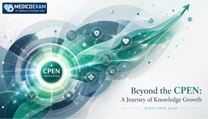 Abstract illustration showing interconnected glowing shapes representing knowledge domains, emanating from a core, symbolizing the growth from CPEN certification.