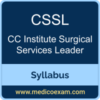 CC Institute CSSL syllabus for CC Institute Certified Surgical Services Leader (CSSL) preparation