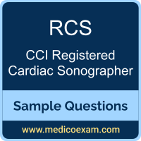 CCI RCS sample questions for CCI Registered Cardiac Sonographer (RCS) preparation