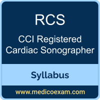 CCI RCS syllabus for CCI Registered Cardiac Sonographer (RCS) preparation