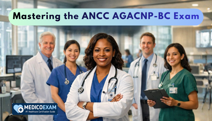 Healthcare professionals team representing success in mastering the ANCC AGACNP-BC exam for Acute Care Nurse Practitioner certification