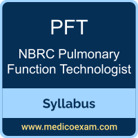 NBRC PFT syllabus for NBRC Pulmonary Function Technologist (PFT) preparation
