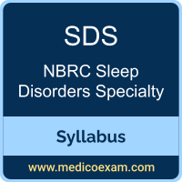NBRC SDS syllabus for NBRC Sleep Disorders Specialty (SDS) preparation