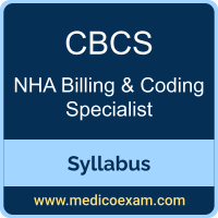 NHA CBCS syllabus for NHA Certified Billing & Coding Specialist (CBCS) preparation