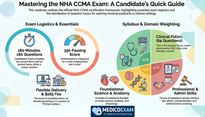 CCMA certification exam blueprint is available through the exam syllabus