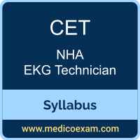 NHA CET syllabus for NHA Certified EKG Technician (CET) preparation