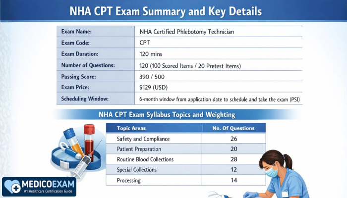 NHA CPT Exam Summary and Key Details