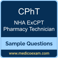 NHA CPhT sample questions for NHA Certified Pharmacy Technician (CPhT) preparation