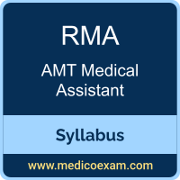 AMT RMA syllabus for AMT Registered Medical Assistant (RMA) preparation