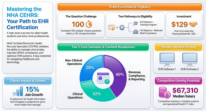 CEHRS certification, administered by the National Healthcareer Association (NHA)